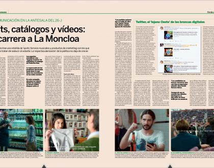 Tuits, catálogos y vídeos: la carrera a La Moncloa